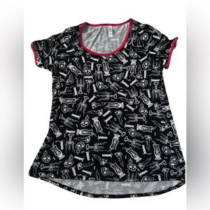 LuLaRoe | Cassie Skull Candle Ringer Tee